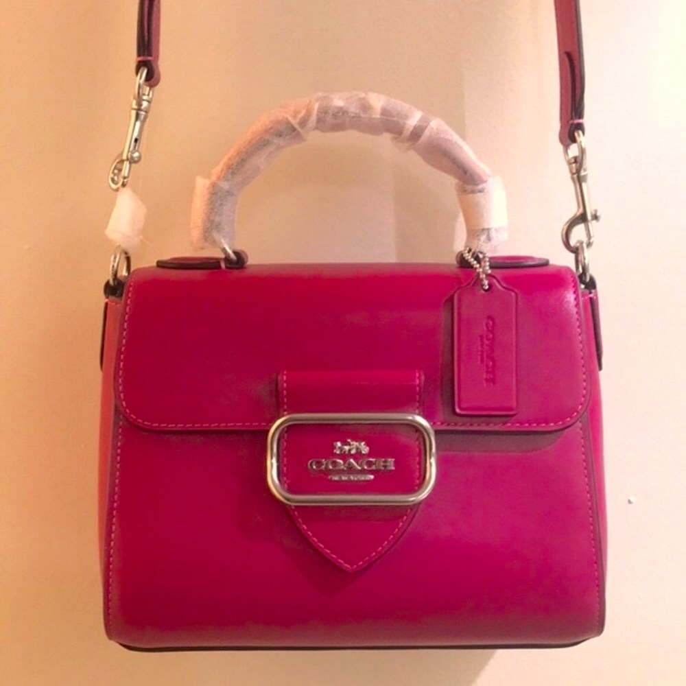 Silver/Bright Violet Morgan Top Handle Satchel BNWT - Picture 5 of 12